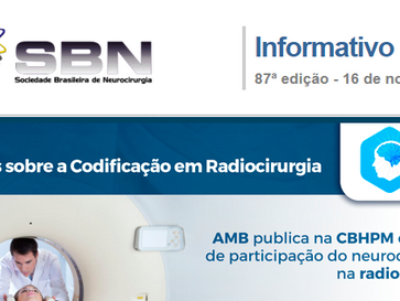 Updates sobre a Codificação em Radiocirurgia é destaque na 87º edição da Newsletter SBN. Confira!
